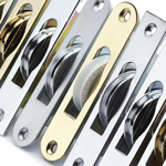 Narrow Sash Window Pulleys Chrome, Satin, Gold, Satin Gold Finish